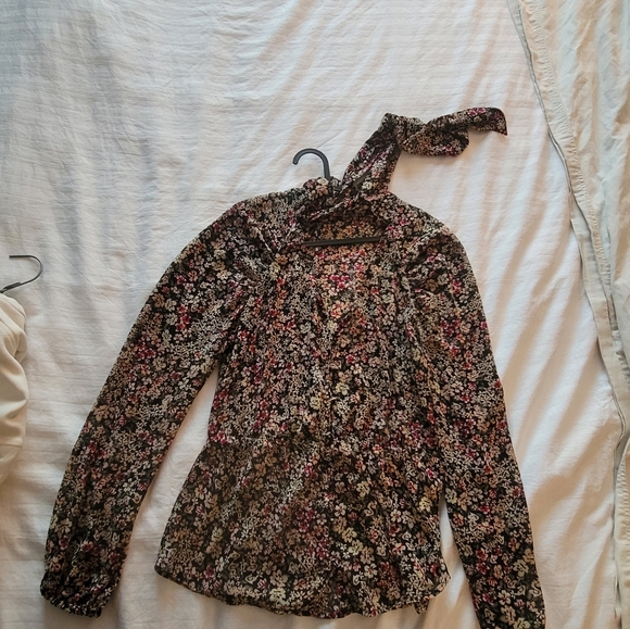 Dynamite button up neck tie bloue - Picture 3 of 4